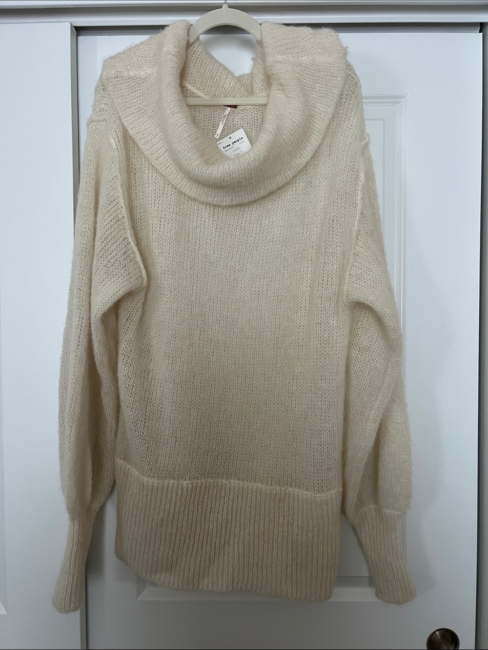 Free People Cream Cowl Neck Sweater dress